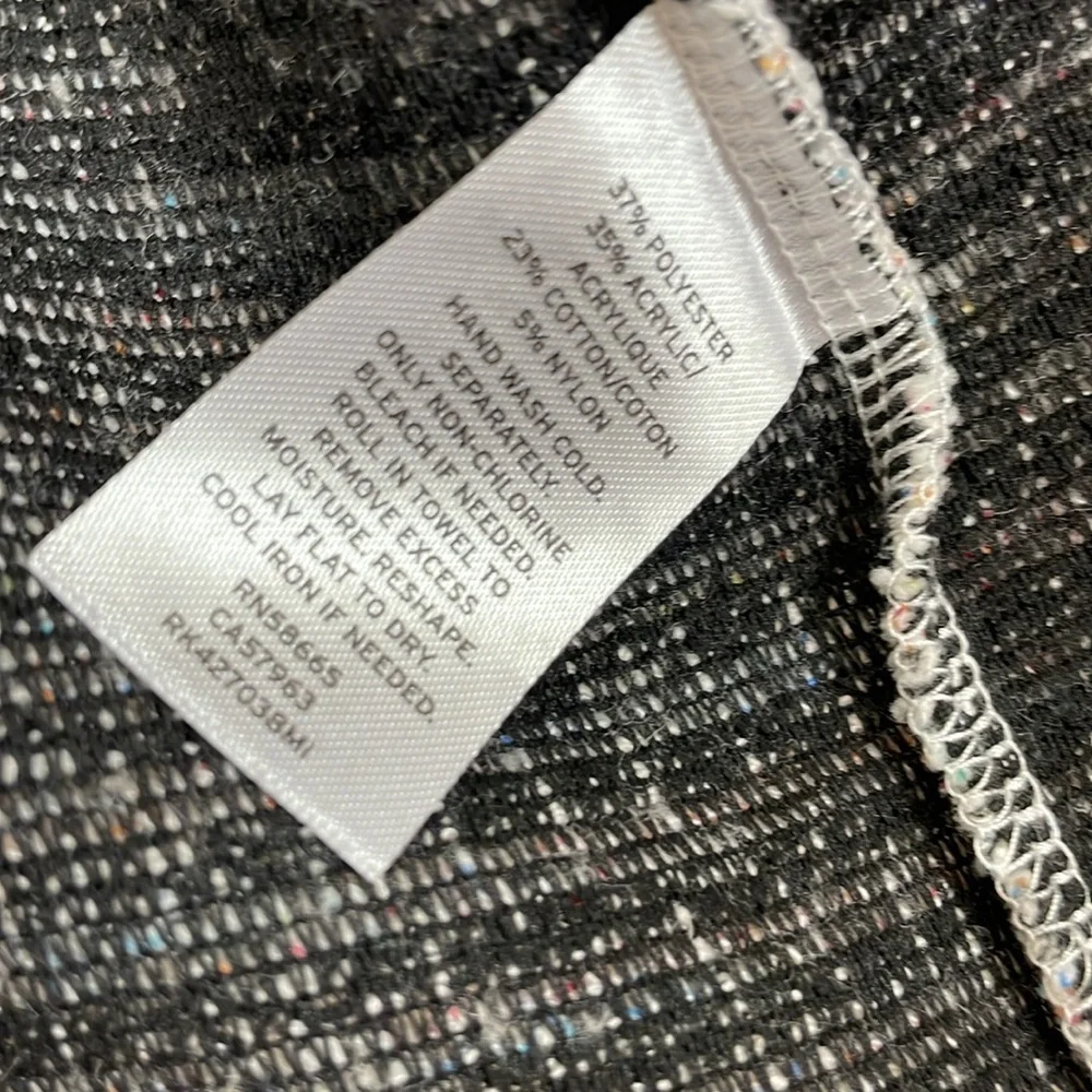 14th & Union Tweed Open Front Tailored Blazer Cardigan Pastel Multicolor Small - Picture 5 of 6